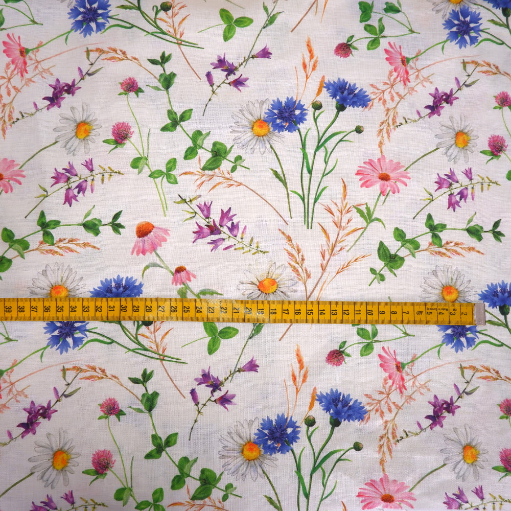 Wildflowers - digital printed linen fabric - T014M