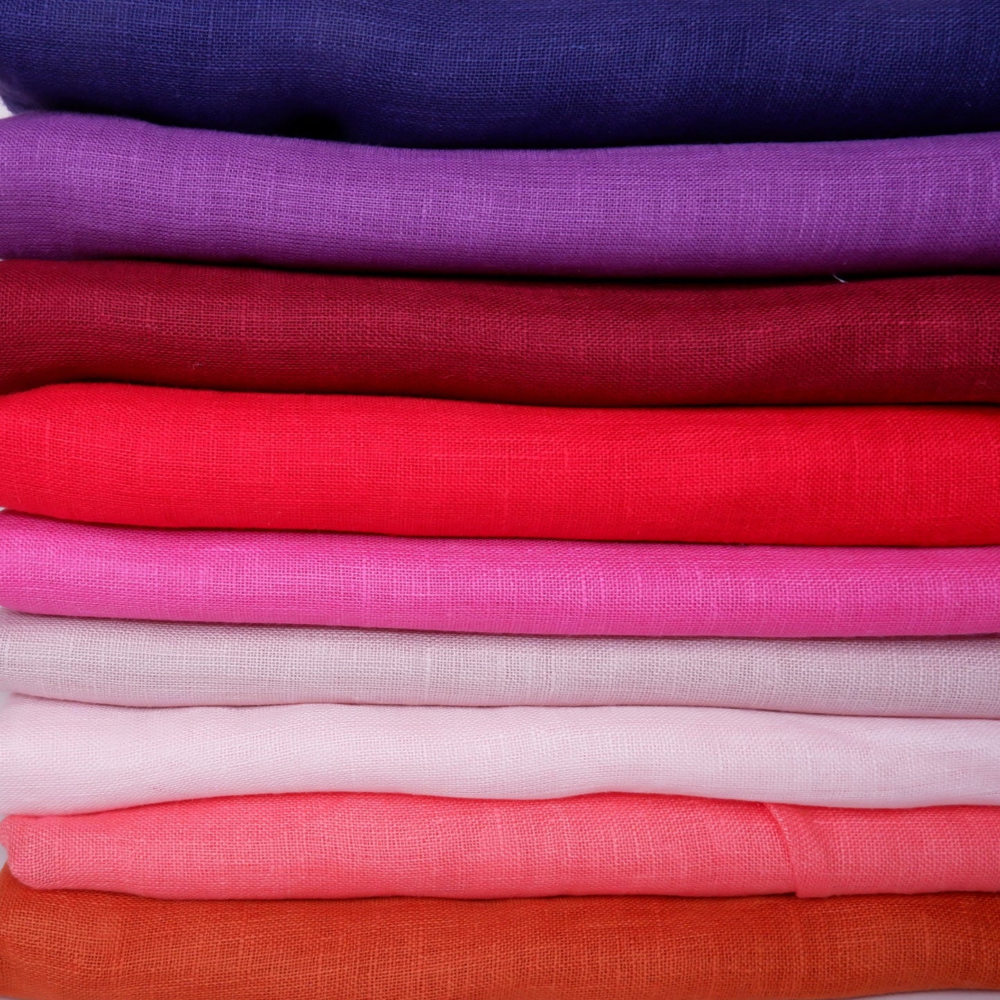 Shades of Red - Sheer linen fabric