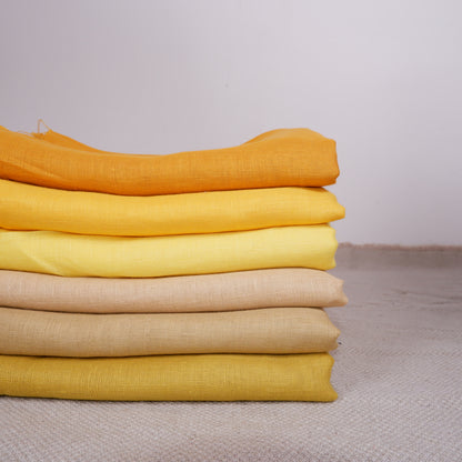 Shades of yellow - Sheer linen fabric