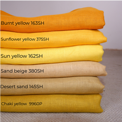 Shades of yellow - Sheer linen fabric