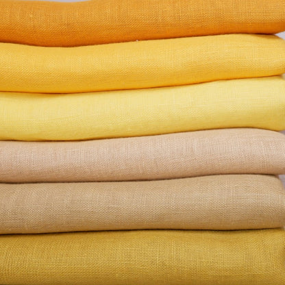 Shades of yellow - Sheer linen fabric