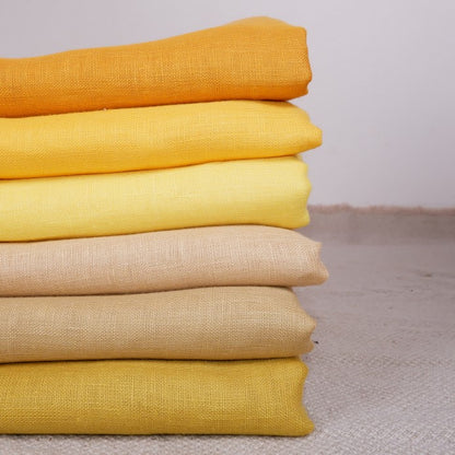 Shades of yellow - Sheer linen fabric