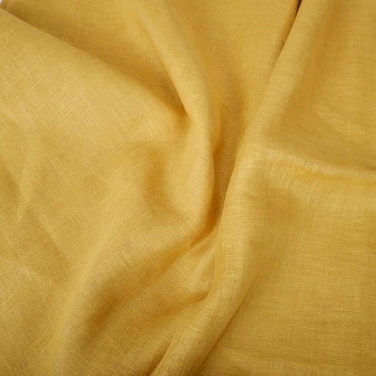 Sheer gauze - linen fabric - Chaki yellow - 9960P