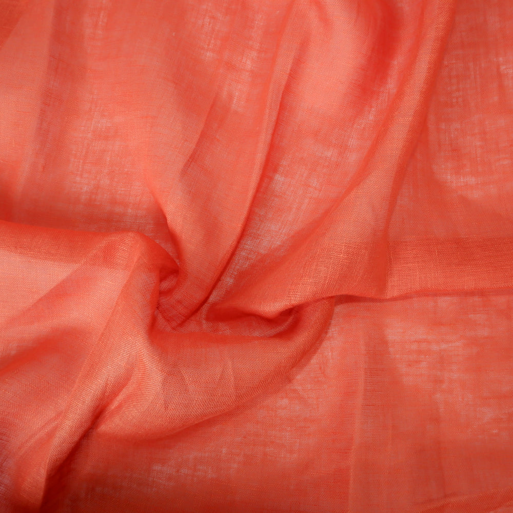Sheer linen fabric - Fire Orange - 334SH