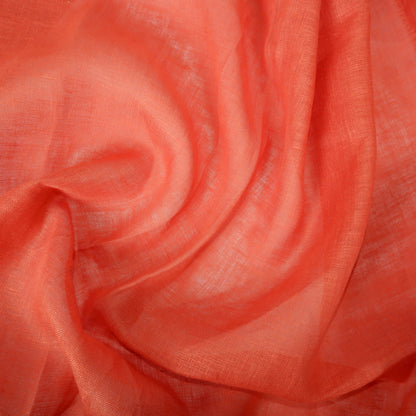 Sheer linen fabric - Fire Orange - 334SH