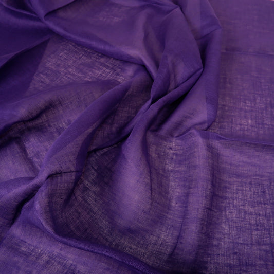 Sheer linen fabric - Dark violet - 337SH
