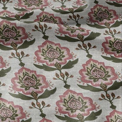 100% LINEN Fabric Paisley print - colorful indian block print on linen print upholstery curtains dress making