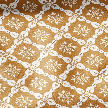 100% LINEN Fabric yellow - geometric block print- for upholstery home decor - medium for dress making 2922