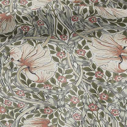 100% LINEN fabric - William Morris Pimpernel rose - British Victorian Art Craft flax - sewing upholstery home decor or clothing 3836