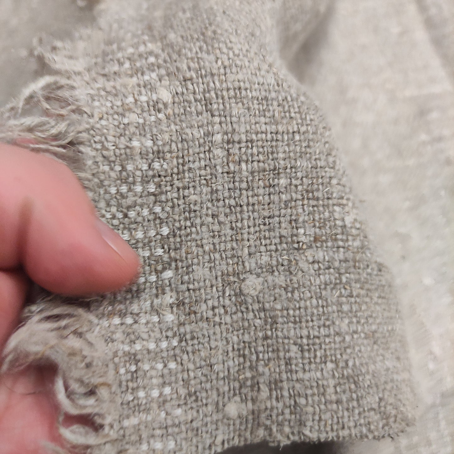 Linen fabric - extra heavy - rustic coarse natural Lithuanian linen - washed natural black red green blue