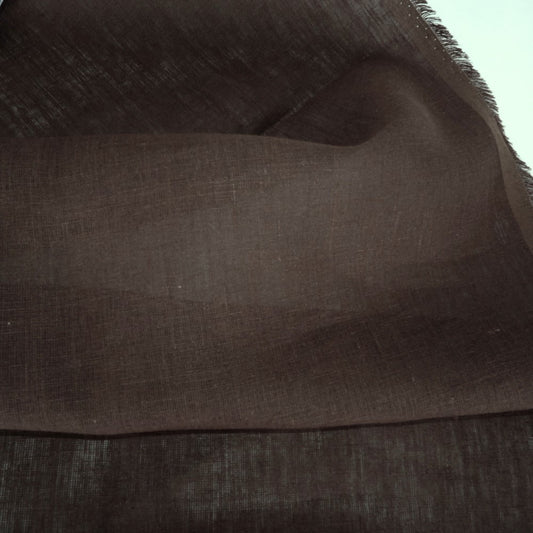 Brown - wide linen fabric -  180gsm - 707R