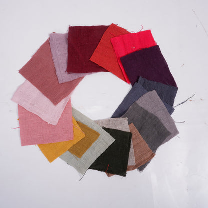 Color CARD   - fluffy linen fabrics - fabric samples card