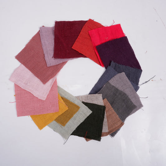 Color CARD   - fluffy linen fabrics - fabric samples card