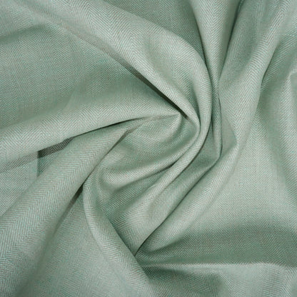 Herringbone - mint&natural - Heavy linen fabric - T016H