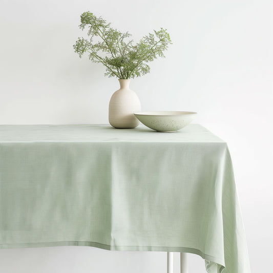 Aqua green  - linen tablecloth