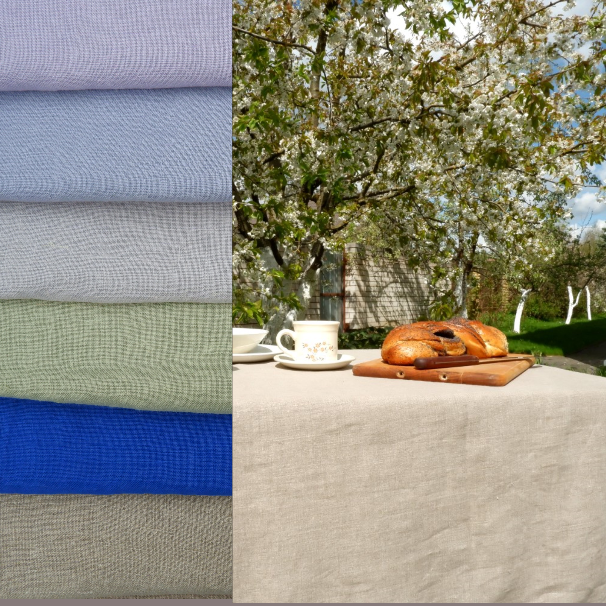 Solid Table Linen Linen tablecloth - solid color – LITHUANIAN LINEN