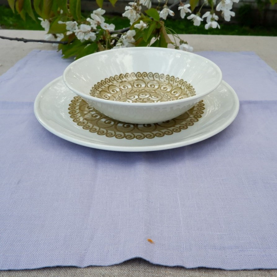 Pale purple - linen napkin - solid color -  washed