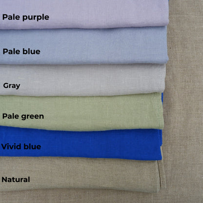 Pale green - linen napkin - solid color -  washed