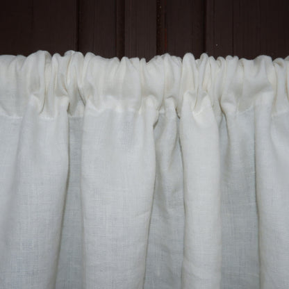 Kitchen valance curtains - Offwhite with natural lace