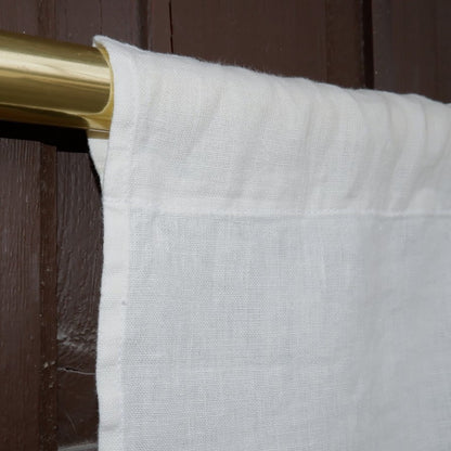 Kitchen valance curtains - Offwhite with natural lace