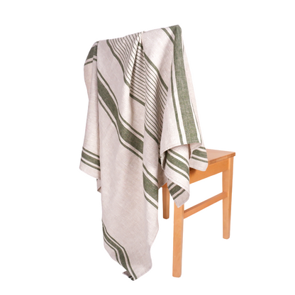 Village green- linen blanket