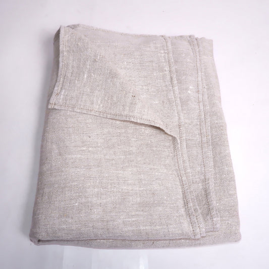 Oatmeal - linen bed sheet
