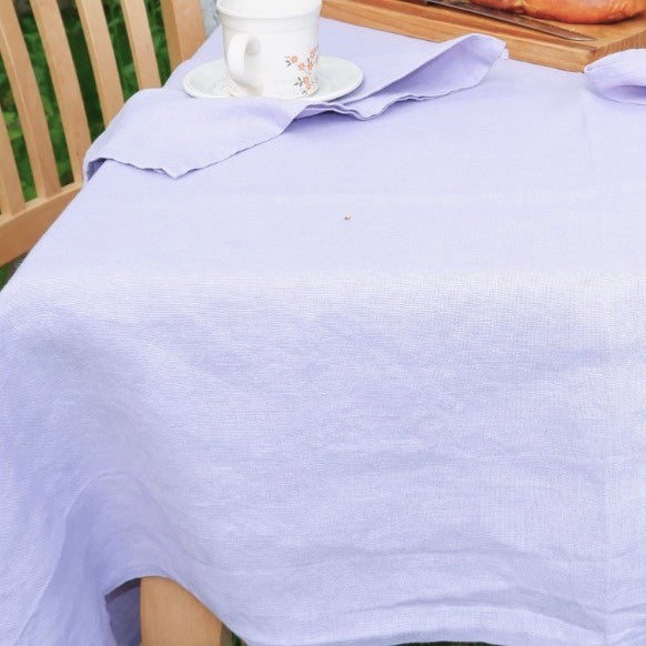 Linen tablecloth - pale purple