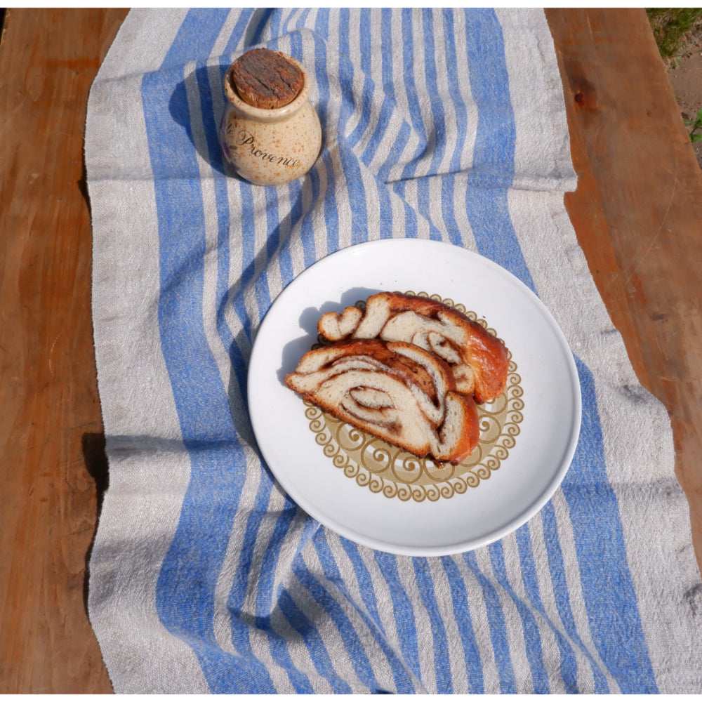 Blue  - linen table runner - Provence