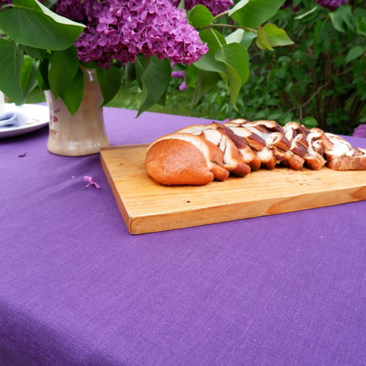 Linen tablecloth - purple