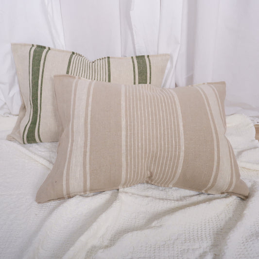 Natural Striped  - Village - linen pillowcase