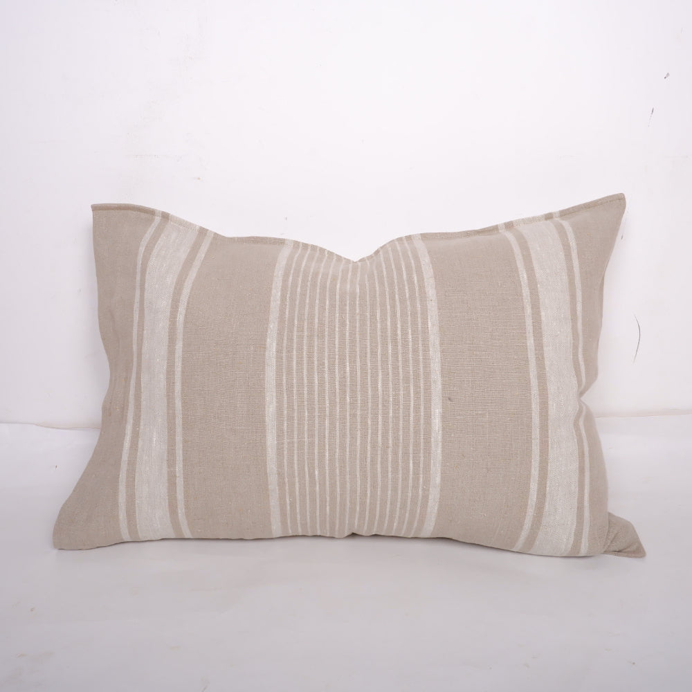 Natural Striped  - Village - linen pillowcase