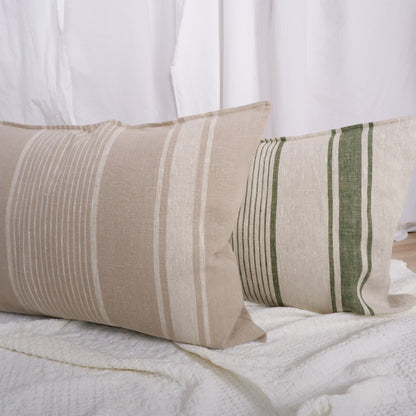 Natural Striped  - Village - linen pillowcase
