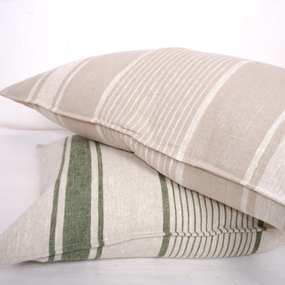 Natural Striped  - Village - linen pillowcase