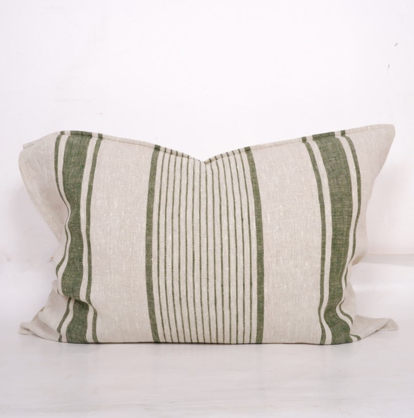Natural Striped  - Village - linen pillowcase