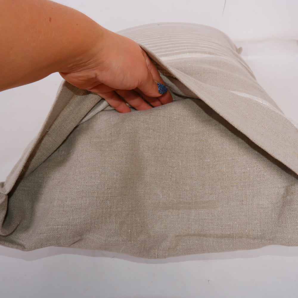 Natural Striped  - Village - linen pillowcase