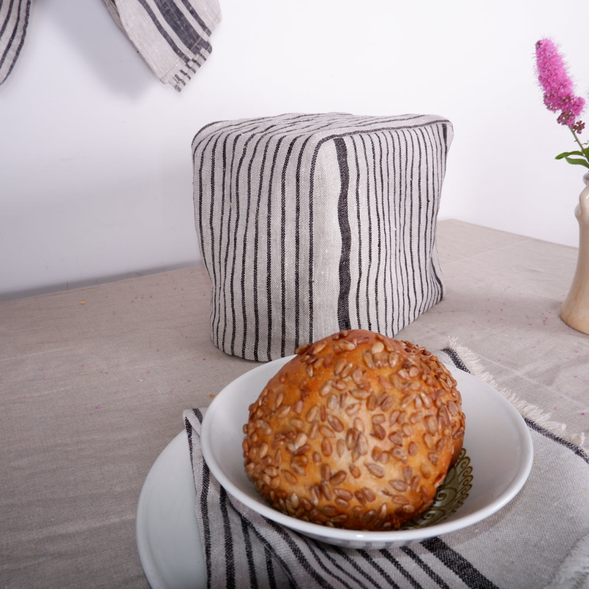Multistripes - linen toaster cover