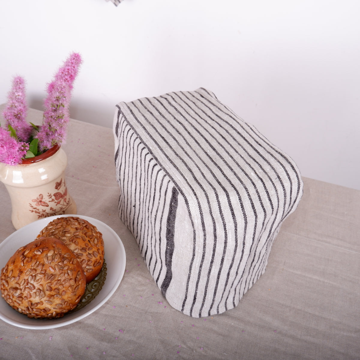 Multistripes - linen toaster cover