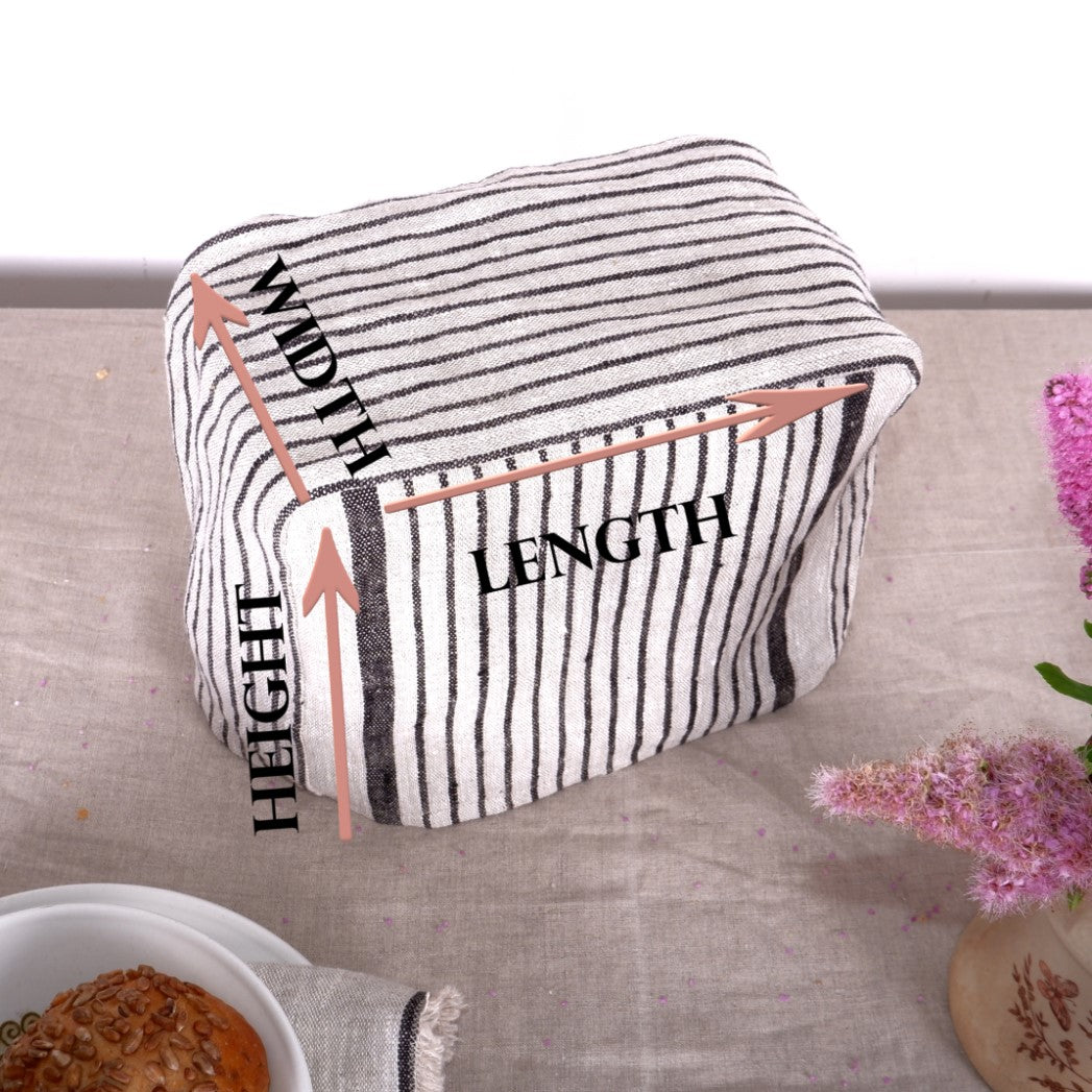 Multistripes - linen toaster cover