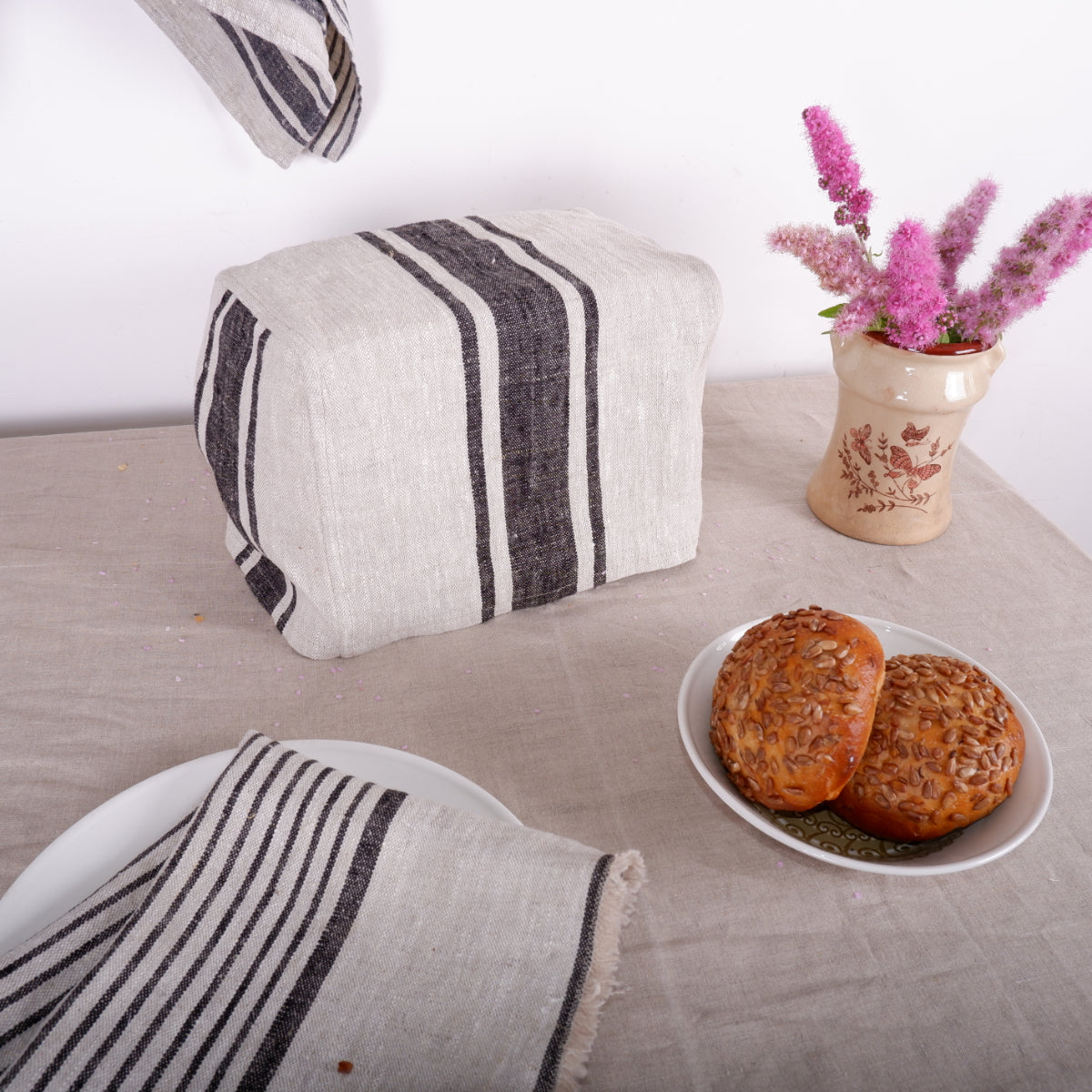 Stripes - linen toaster cover