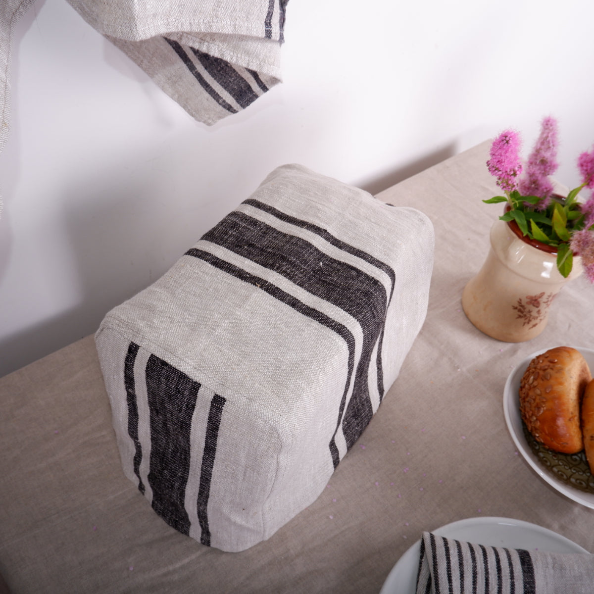 Stripes - linen toaster cover