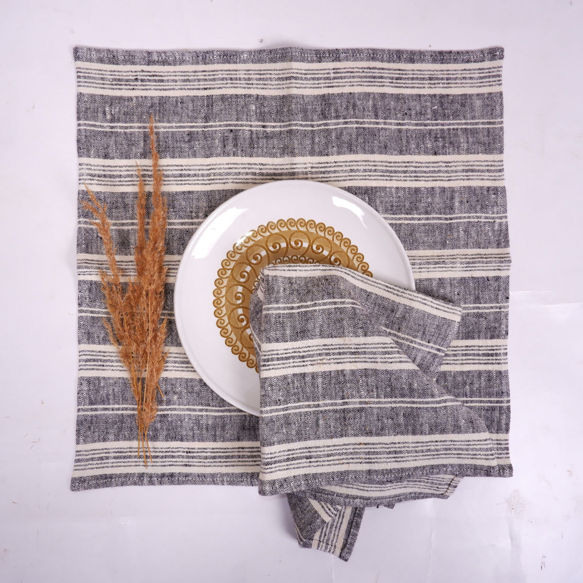 Multistripes - linen napkin -  washed