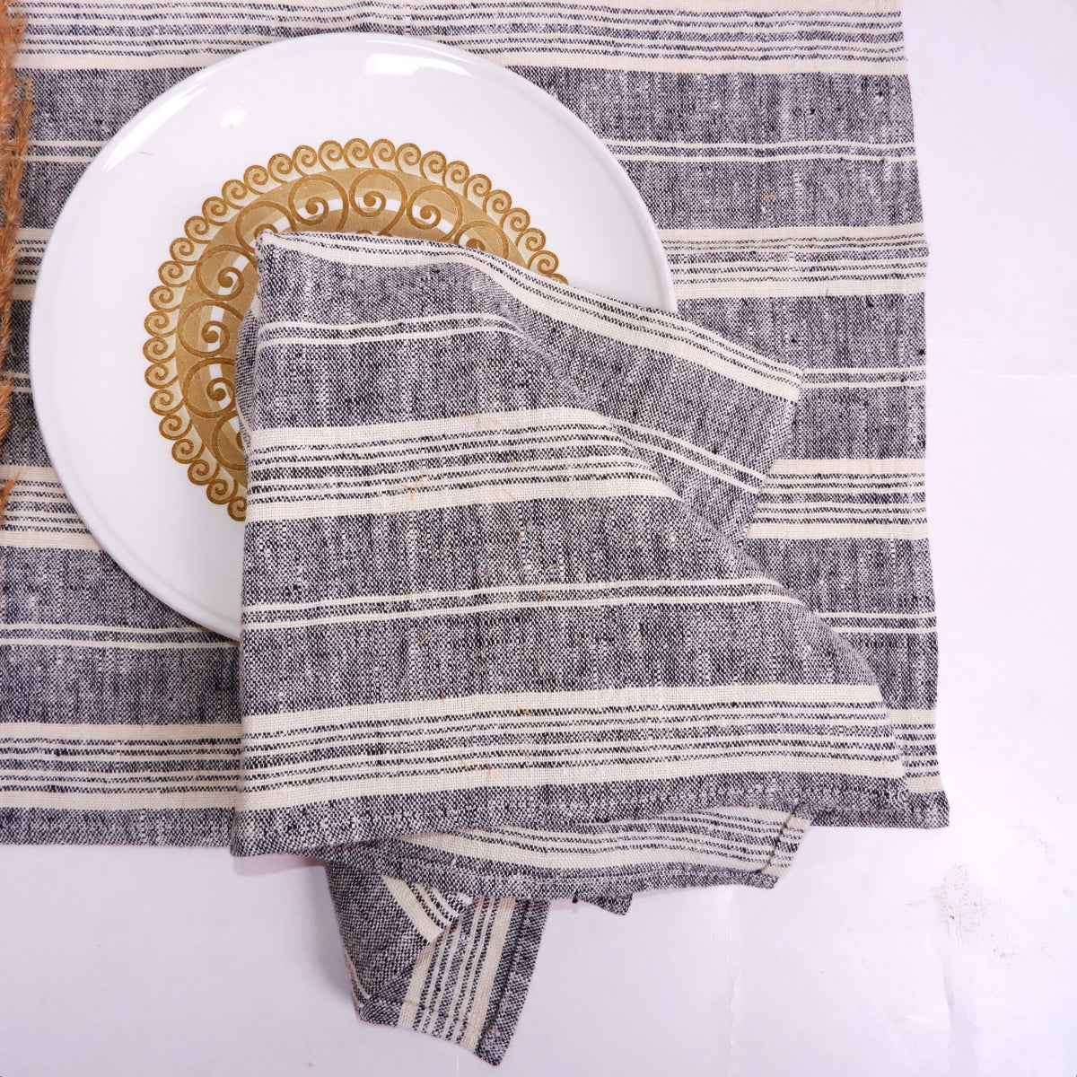 Multistripes - linen napkin -  washed