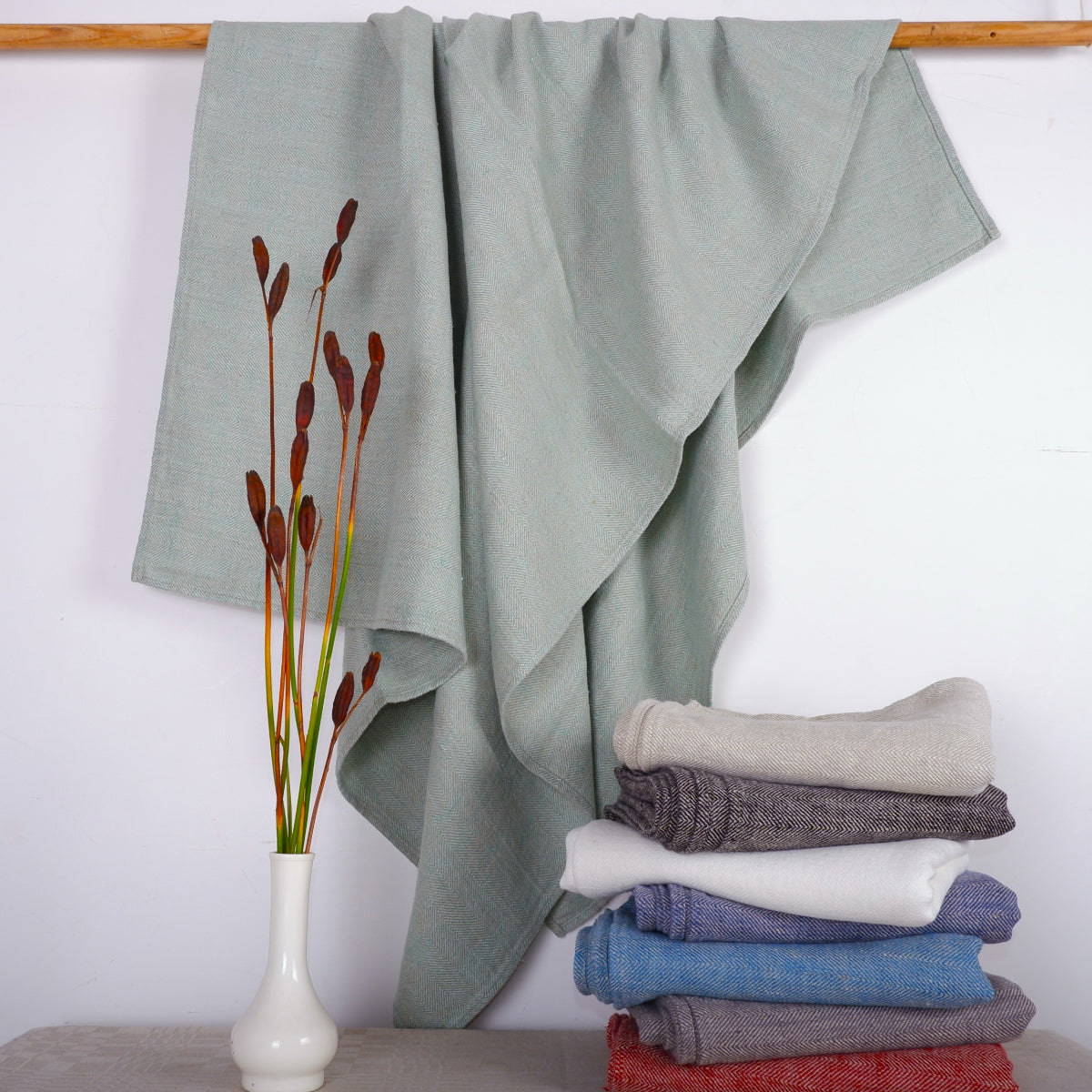 Herringbone - multicolor - linen towels