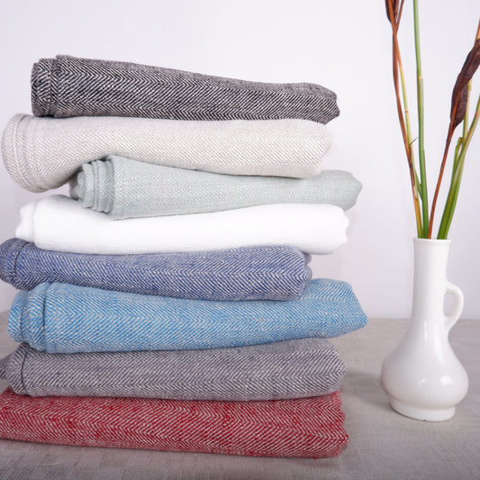 Herringbone - multicolor - linen towels