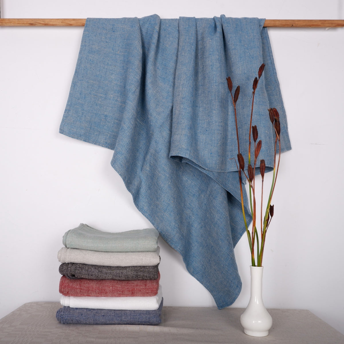 Herringbone - multicolor - linen towels