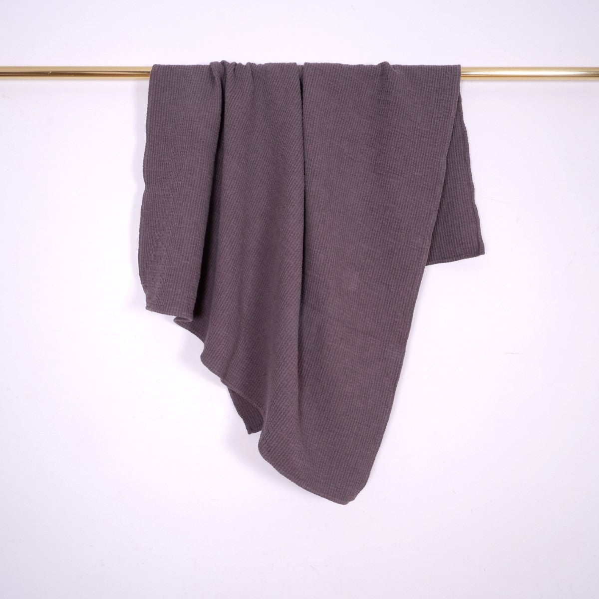 Waffle Grey  - Linen bath towel