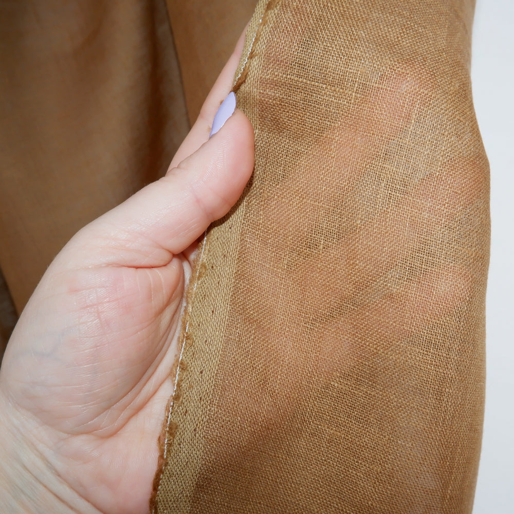 Sheer Linen curtains with rod pocket Natural