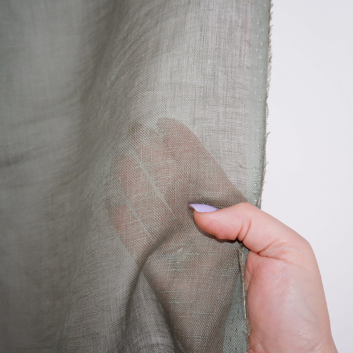 Sheer Linen curtains with rod pocket Natural