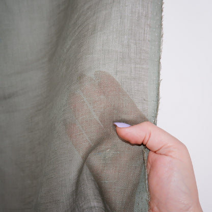 Sheer Linen curtains with rod pocket Natural