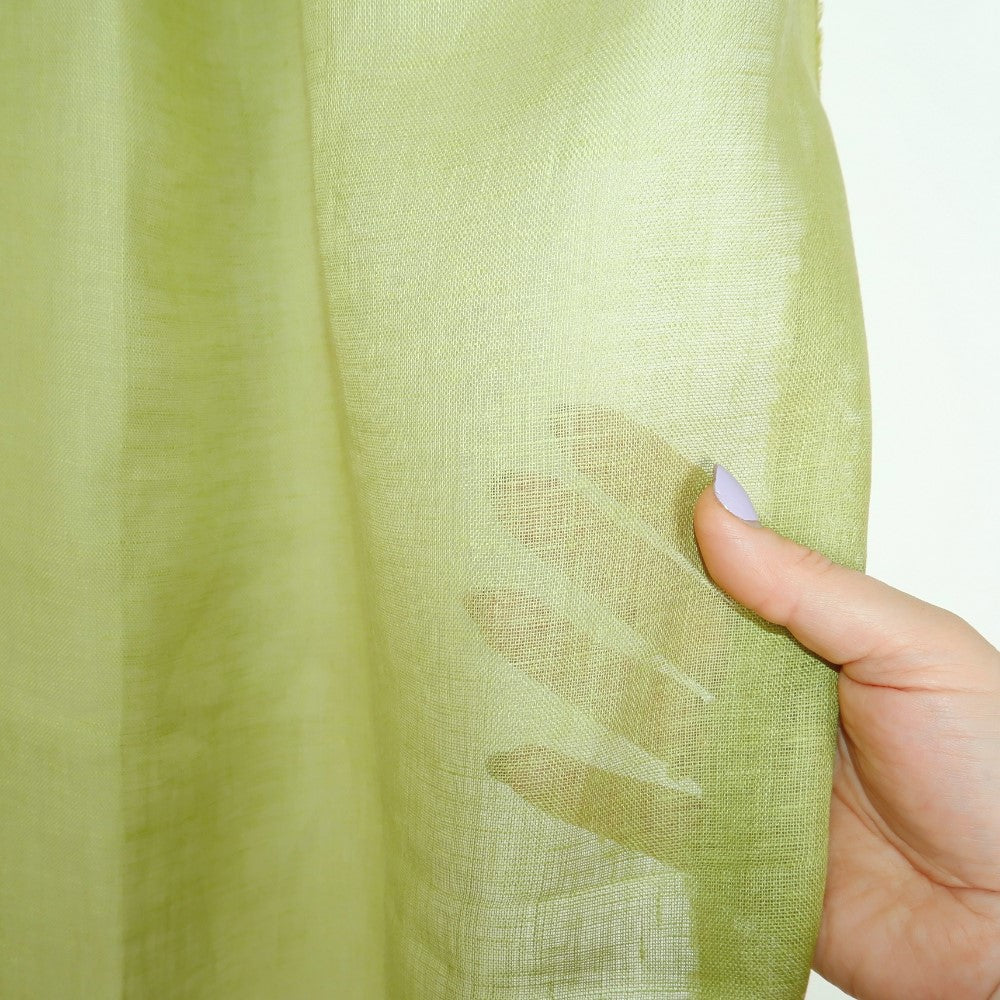 Sheer Linen curtains with rod pocket Natural
